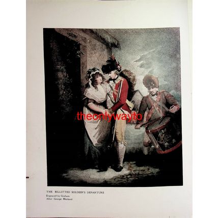 Billited Soldier's Departure, George Moreland, Book Illustration (Print), 1906