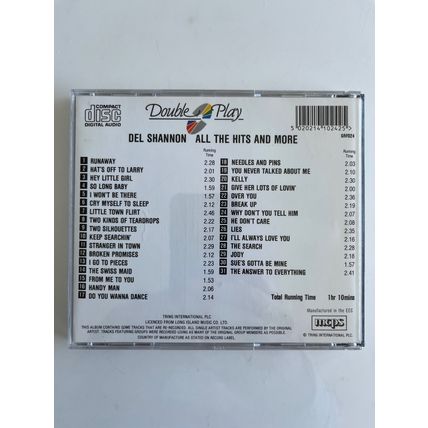 DEL SHANNON - ALL THE HITS AND MORE (UK AUDIO CD)