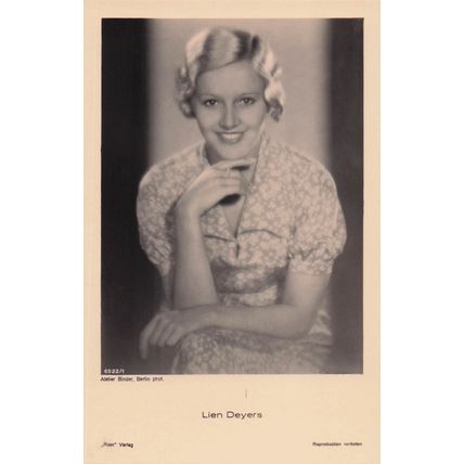 Lien Deyers Dutch Film Actress Of Fritz Lang Old RPC Postcard