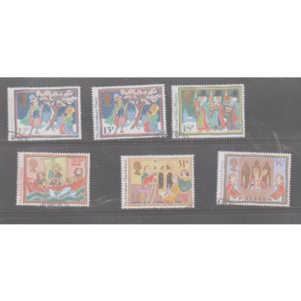 Christmas Including the 12p 1986 SG1341-1346 used unmounted (ES0116)