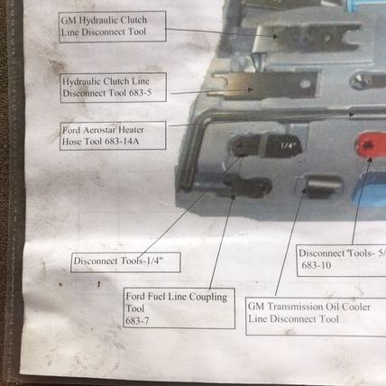 Cal-Van Master Quick Disconnect Tool Kit Fuel AC Hydraulic Coupling Line HRR 683