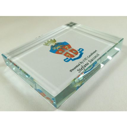 Lancashire Police National Intelligence Analyst Conference Glass Paperweight