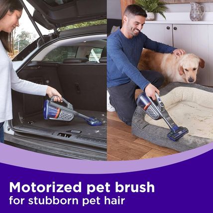 BLACK+DECKER Dustbuster Furbuster Advancedclean+ Cordless Pet Handheld Vacuum, H