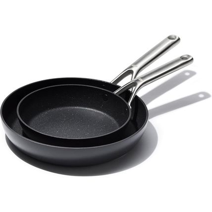 OXO Professional 8" and 10" Frying Pan Skillet Set, Hard Anodized Ceramic Nonsti