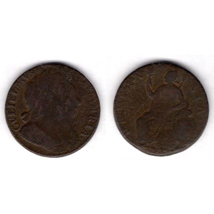 Great Britain. William & Mary. Halfpenny 1694. dy14683