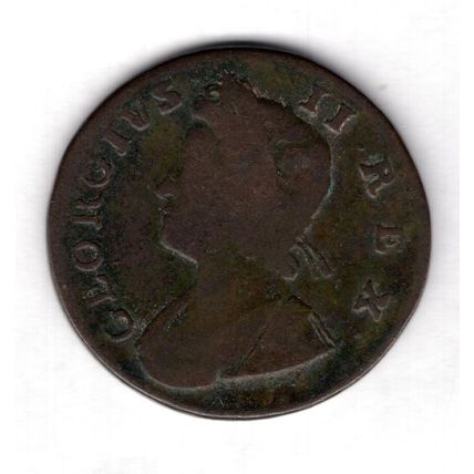 Great Britain. George II. Halfpenny 1739. dy18767