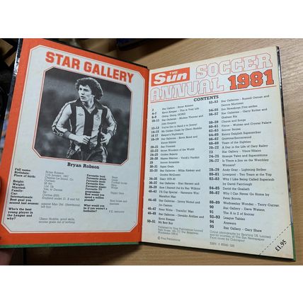 1980 "THE SUN SOCCER ANNUAL 1981" KEEGAN MARINER WITHE FOOTBALL HB BOOK (P3)