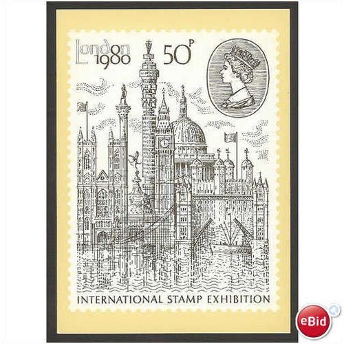 London 1980' International Stamp Exhibition Card.Mint.