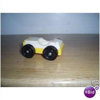 Fisher Price 3" Yellow Car w/ Gas Area