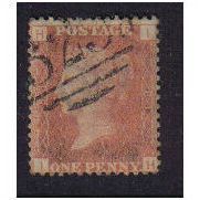 1858/79 1D RED PLATE (81) CORNER LETTERS(H.I) F/U CDS