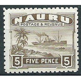 Nauru 1937 SG33B 5d Brown Mounted Mint ... .