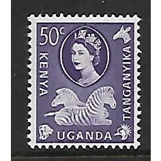 KENYA UGANDA TANGANYIKA 1960 SG 190 50c SLATE VIOLET M / MINT
