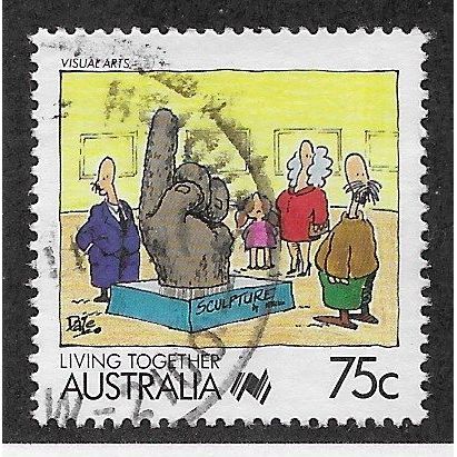 AUS 1988 75c 'LIVING TOGETHER - VISUAL ARTS' FINE USED (EBID67-211)