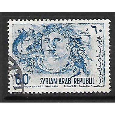SYRIA 1964 CHAHBA THALASSA MOSAIC 60p BLUE SG 843 FINE USED#2