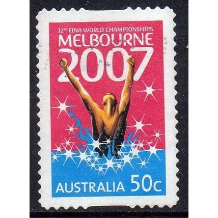 Australia 2007 World Swimming Championships, Melbourne 50c s/a Used