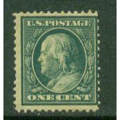 374 1c Benjamin Franklin Average MMH I0186