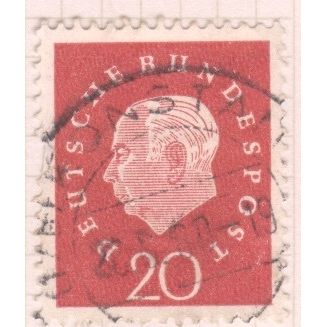 Germany 1959 - SGB180 - 20pf red - President Heuss - used 2
