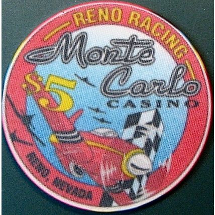Monte Carlo. $5 Casino Chip. Reno, NV. O65.