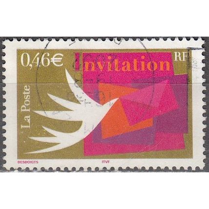 France 2002 Michel 3616IY O Cote (2008) 1.00 € Timbre pour invitations
