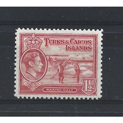Turks&Caicos.SG197 1 1/2d Raking Salt (Scarlet).Mounted Mint.Aug24f