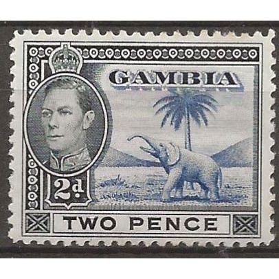 Gambia 1938 SG153 2d Blue & Black Mounted Mint ..