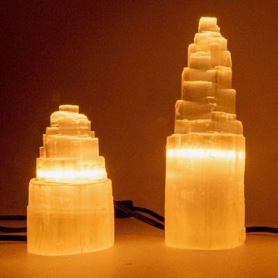 Selenite Lamp | Choose a size | Morocco[ ]