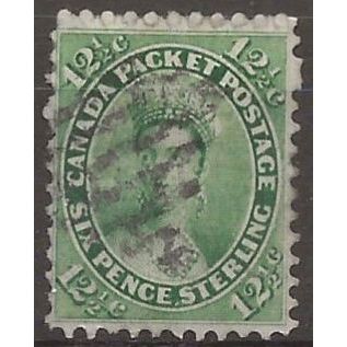 Canada (Colony of) 1859 SG41 12c Blue-Green Good/Fine Used ..