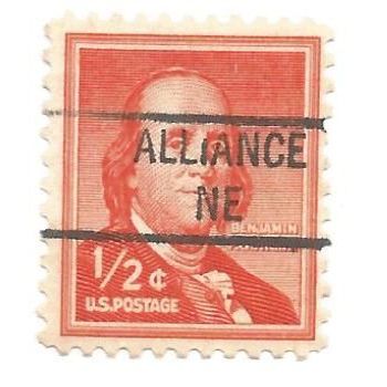 PRECANCEL -T&T ALLIANCE, NEB 841 ON 0.5c LIBERTY