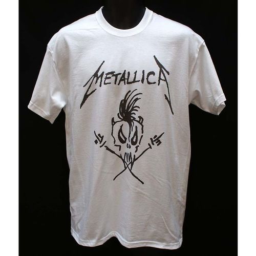 Metallica Funny T shirt White Unisex Speed Metal ROCK Festival Top Sizes S-XXL