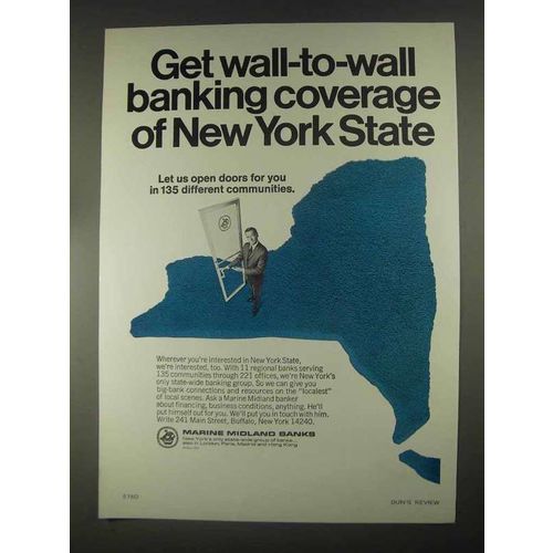 1967 Marine Midland Banks Ad - Open Doors for You