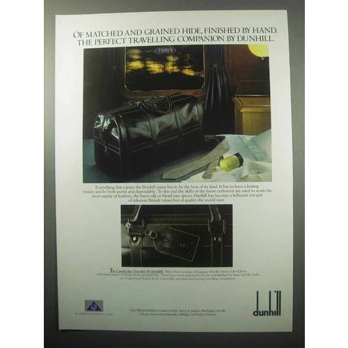 1987 Dunhill Cambridge Traveller Luggage Ad