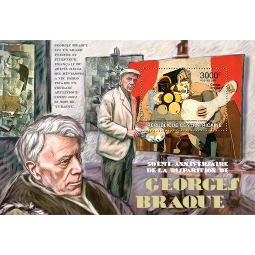 CENTRAL AFRICA 2013 SHEET MNH GEORGES BRAQUE ART PAINTINGS ARTE PINTURAS 1A