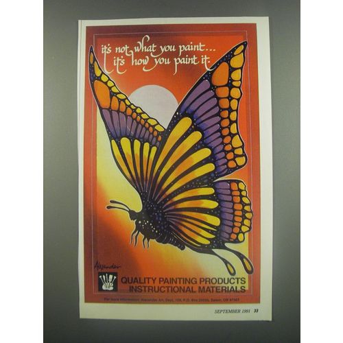1991 Alexander Art Corporation Ad - It's not what you paint.. It's how you paint