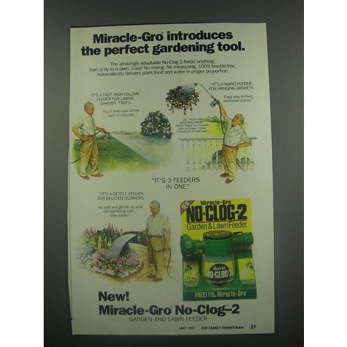 1991 Miracle-Gro No-Clog-2 Ad - Miracle-Gro introduces the perfect gardening too