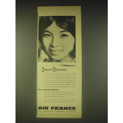 1962 Air France Airline Ad - The Eastern Epicurean