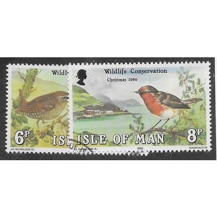 IOM 1980 (SET) 'CHRISTMAS -BIRDS' (2v) FINE USED (EBID68-843)