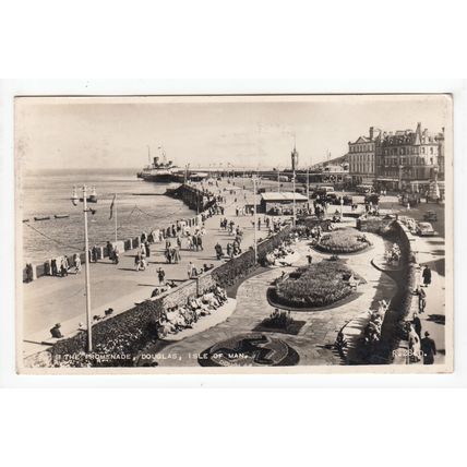 The Promenade Douglas Isle of Man Postcard 1956 RP IOM