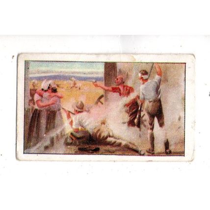 OXO FEATS OF ENDURANCE TRADE CARD 1926 NUMBER 22 EARLY DAYS IN AMERICA