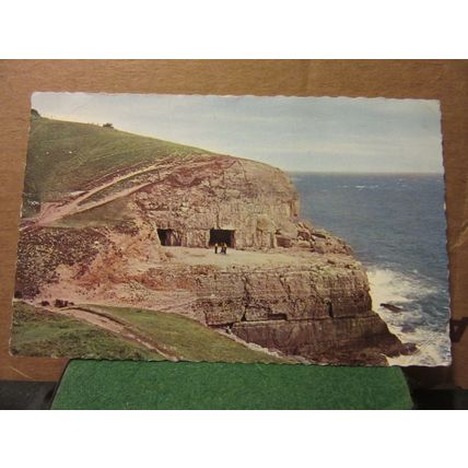 TILLY WHIM CAVES, SWANAGE, DORSET used vintage postcard 1965 pm =
