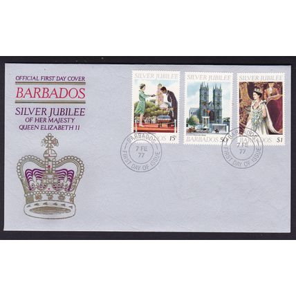 BARBADOS 1977 SILVER JUBILEE UNADDRESSED FIRST DAY COVER FDC