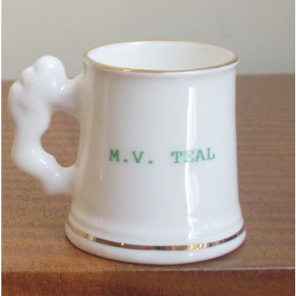 Miniature China Tankard Windermere Iron Steamboat Company - MV Teal