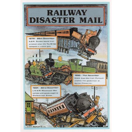 Dundee Cape Town LNWR Manchester Mail Train Disaster Postcard