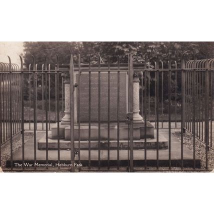 Hebburn WW1 War Memorial Military Durham Real Photo Postcard