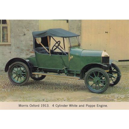 Morris Oxford 1913 4 Cylinder White & Poppe Engine Classic Car Postcard