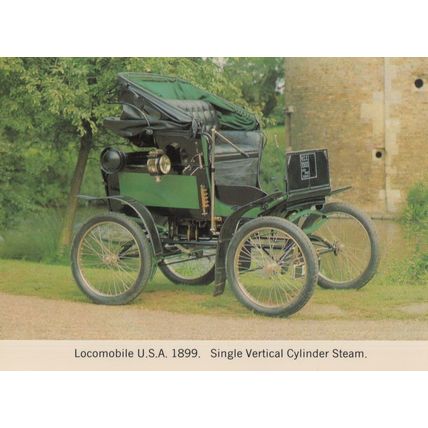 Locomobile USA 1899 Victorian Open Top Car Transport Postcard