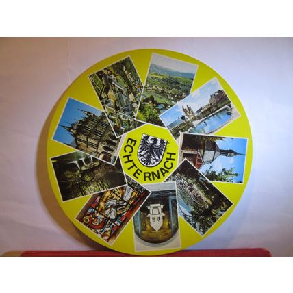 multiview, ECHTERNACH, LUXEMBOURG, unused round postcard #