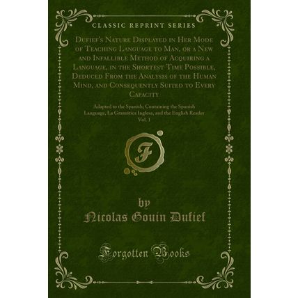Dufief's Nature Displayed in Her Mode of Teaching Language to Man, or a New and