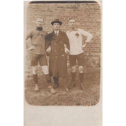 Unidentified German International Football Player 1900s RPC Postcard