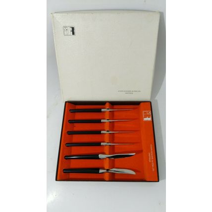 Joseph Rodgers manhattan knife cutlery set desert knife knives 6 six boxed rare