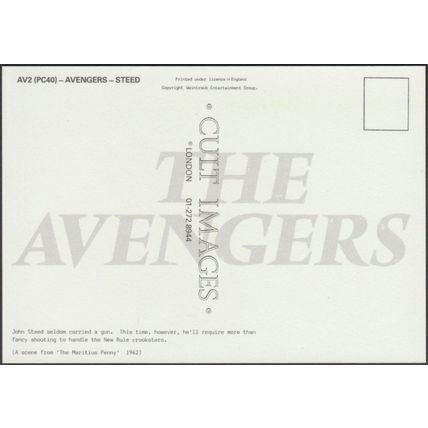 John Steed, The Avengers, c.1980s - Cult Images Postcard